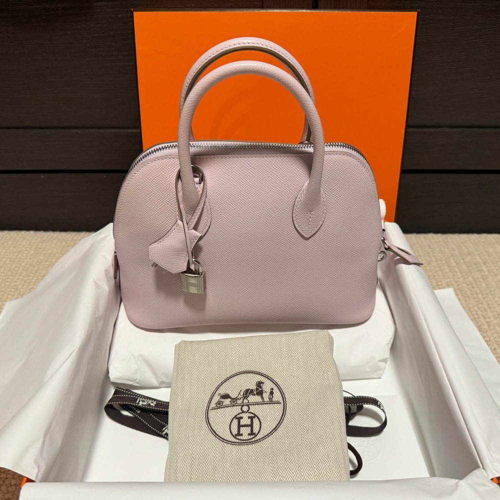 Hermes Bolide 1923 25 Mauve Pale Epsom - Brand New